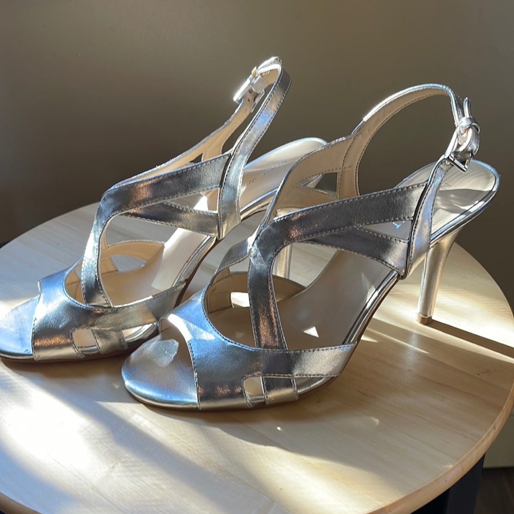 Nine West silver high heel. Size 8.5